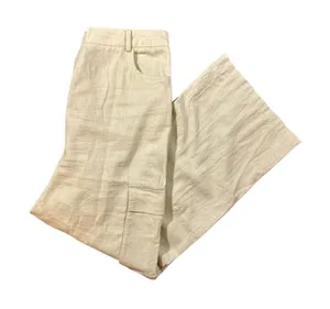 Sincerely Jules Linen Blend Cargo Pants Wide Leg Sage Mist‎ Women's L thumbnail 1