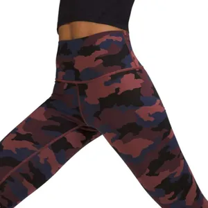 Lululemon Leggings 4 Wunder Under Camo High Rise‎ Black Red Blue thumbnail 1