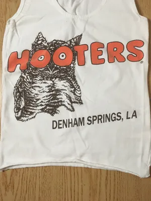 Hooters B75 Girl Vintage Uniform Tank From Denham Louisiana Size Xs thumbnail 2