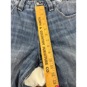 Miss Me Wide Leg Crop Jeans Women 29 High Rise Raw Hem Medium Wash Grunge Street thumbnail 4