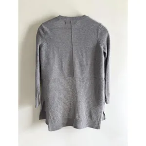 Abercrombie & Fitch Womens XS‎ Gray Open Front Mixed Knit Cardigan Sweater Light thumbnail 2