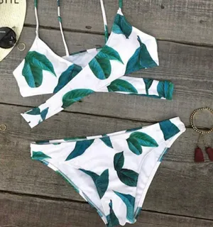Cupshe Green Leaf Bikini Set thumbnail 3
