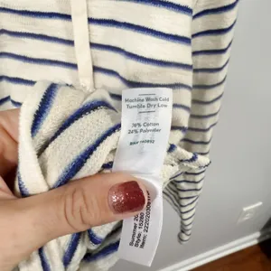 Marine Layer Playa Hoodie Navy & Cream Stripe Size S thumbnail 7