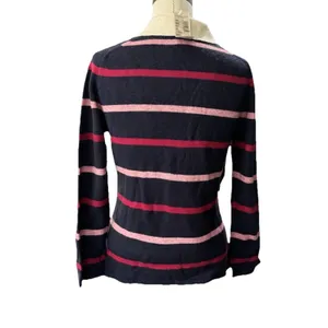 American Eagle sz Small NWT Striped Collared Preppy Y2K light Sweater thumbnail 4
