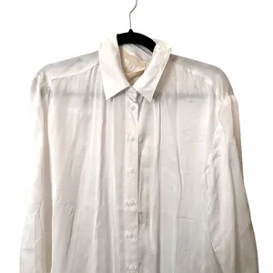 PIPPA THE LABEL Satin‎ Button Down White NWT XS thumbnail 3