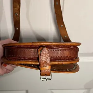 Western Leather Saddle Bag Brown thumbnail 7
