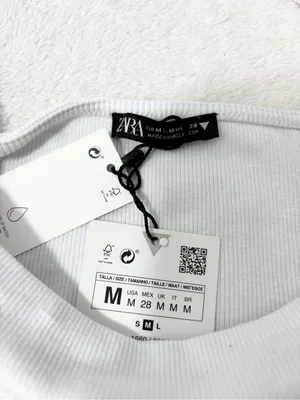 Zara White Puff Sleeve‎ Square-Neck Crop Top Size M thumbnail 8