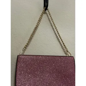 NEW Kate Spade Purse Glimmer Glitter Shoulder Bag Pink Sparkly Gold Chain Whimsy thumbnail 3