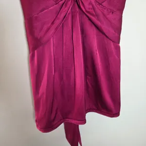 BCBGMaxAzria Magenta Silk Blouse thumbnail 3