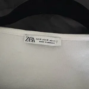 Zara White Short Sleeve Square Neck Crop Top thumbnail 2