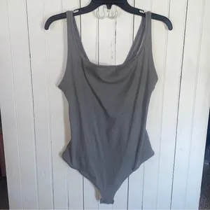SKIMS Ribbed Stretch Cotton Bodysuit in Pacific NWT thumbnail 4
