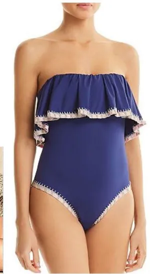 New. Platinum by PilyQ navy swimsuit. Retails $164 thumbnail 1