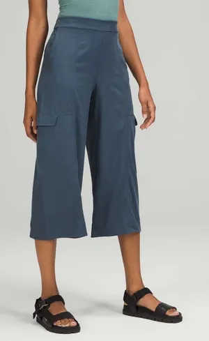 Lululemon Metropolis Maven High Rise Crop Pants‎ Cargo Iron Blue Size 10 W6BCLS thumbnail 1