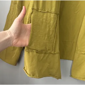 Habitat Knit Cardigan Size XL Chartreuse Green Open Front Artsy Lagenlook Boho thumbnail 4