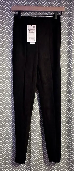 NWT Zara | Velour Velvet Hi-Rise Legging, Size XS thumbnail 1