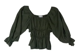 Springfield size eu 40 medium Olive Green Blouse Renaissance cosplay sand dollar thumbnail 1