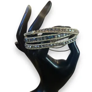 Victoria Emerson crystal leather wrap bracelet thumbnail 6