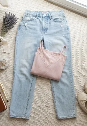 Madewell The Curvy Perfect Vintage Jean Light Wash High Rise Tapered Denim 29 thumbnail 1