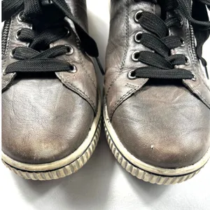Remonte Maditta D0700 Leather Sneakers 40 Metallic Gray Brown Comfort Walking thumbnail 5