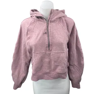 Lululemon Scuba Women's Pink Half-Zip Hooded Hoodie Sweatshirt Sweater Top XS/S thumbnail 1