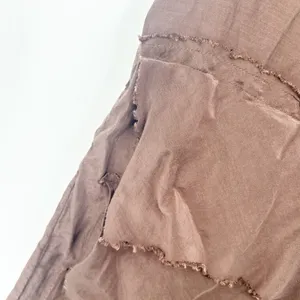 Zara Womens Brown Tiered Ruffle Raw Hem Avant Garde Boho Midi‎ Dress Size L thumbnail 8