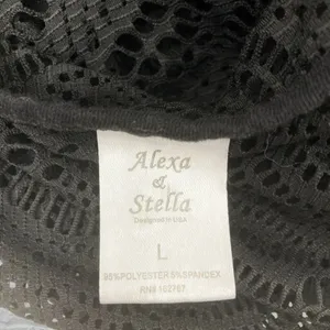 Alexa & Stella Black Crochet Mesh Swim Cover-Up Dress L Beachy Summerdress Chic thumbnail 11