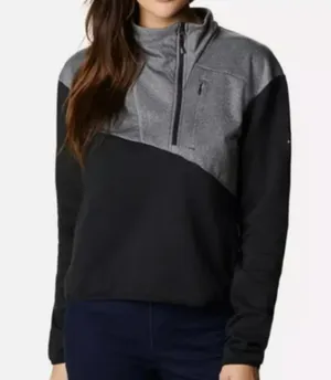 Columbia Lodge Hybrid Pullover Black Gray Large New with tags thumbnail 1