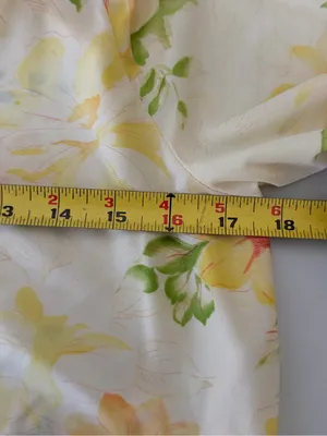 Vintage 70s JCPenney Yellow Floral Maxi Robe Housecoat Small thumbnail 6