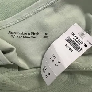 NWT Abercrombie & Fitch Mesh Asymmetric Solid Top Mint Green Y2K Sheer Size M thumbnail 5