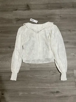 BB Dakota Steve Madden Floral/ Lace White Blouse thumbnail 5
