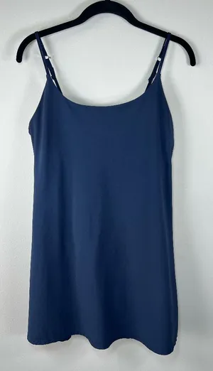 Abercrombie & Fitch Traveler Mini Dress Navy Lined Stretchy Golf Pickleball Sz M thumbnail 1