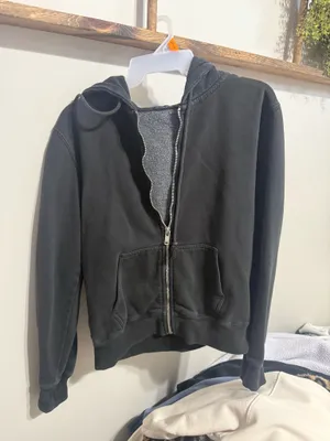 Brandy Melville grey zip up jacket #americana thumbnail 1