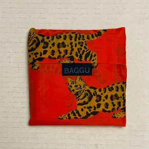 NWT Baggu Bengal Cat Orange Graphic Print Standard Size New‎ thumbnail 2