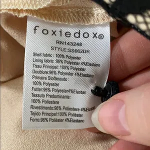 Foxiedox Tristan Lace & Chiffon black maxi dress size L thumbnail 16
