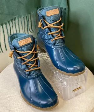 Sperry Teal Women’s Salt Water Quilted Duck Boots‎ Waterproof thumbnail 1