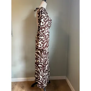 Abercrombie & Fitch Brown Twist Cutout Open Back Maxi Dress S P Boho whimsi Y2k thumbnail 4