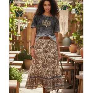 Free People Los Angeles Burnout Short Sleeve‎ Tee Women's Size S Grey Boho thumbnail 4