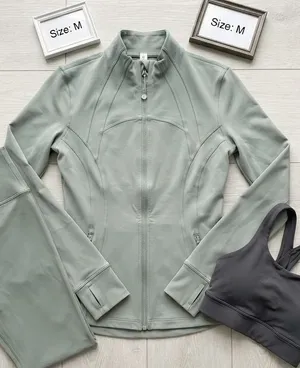 90 Degree By Reflex gray activewear athleisure zip up jacket M thumbnail 1