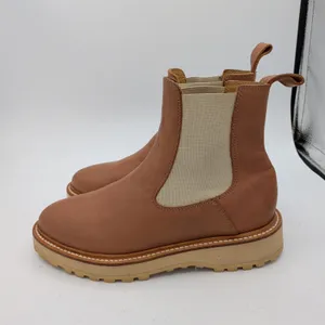 Diemme Alberone $450 Tan Leather Chelsea Duck Boots Made Italy Size 41 Lug Sole thumbnail 2