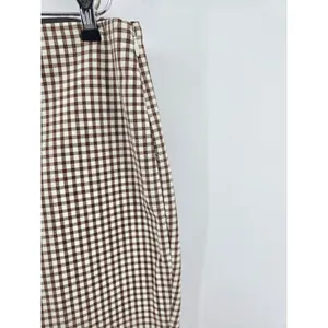 Theory Pants Womens 16 Skinny Legging M Grid Stretch Brown Gingham EUC thumbnail 2