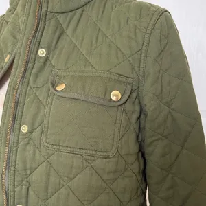 Women’s JCrew Quilted Green Jacket thumbnail 2