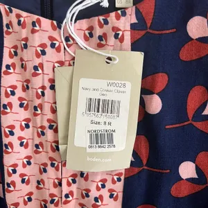Boden NWT Navy Conker Clover Geo Daisy Dress thumbnail 6
