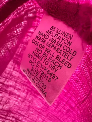 Umgee Fuchsia Button-Down Shirt with Frayed Placket XL oversized linen blend thumbnail 9