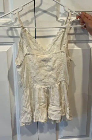White Lace Tank Top thumbnail 3