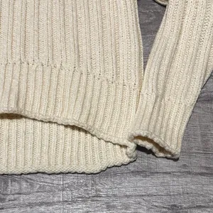 Kut From The Kloth Leona Ribbed Turtleneck Sweater Womens M Ivory Chunky Knit thumbnail 3