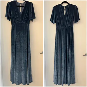 Baltic Born Vivian Velvet Maxi Dress in Blue Size S NWOT thumbnail 4
