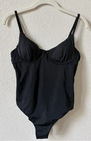 Andie Dorset Underwire One Piece Swimsuit Black Size Medium Beach Coastal thumbnail 1