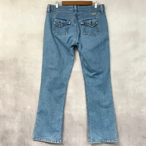 Y2K Levi Strauss Signature Womens Jeans 12 Bootcut Flap Pocket Stretch Indie thumbnail 13
