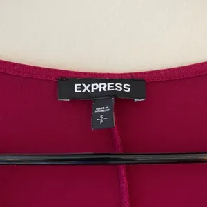 S- Ruby Red Express Wraparound Midi Semi-Formal V-Neck Dress‎ thumbnail 3