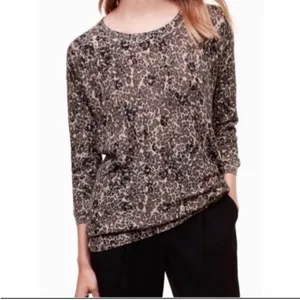 Aritzia Wilfred Balzac Leopard print light sweater size Medium thumbnail 9